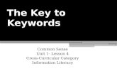 The Key to Keywords