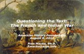 Questioning  the  Text: The French and Indian War