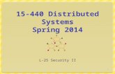 15- 44 0 Distributed Systems Spring  2014