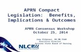 APRN Compact Legislation :  Benefits,  Implications & Outcomes APRN  Consensus Workshop