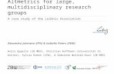 Altmetrics  for large, multidisciplinary research  groups