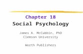 Chapter 18 Social Psychology James A. McCubbin, PhD Clemson University Worth Publishers