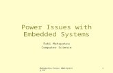 Power Issues with Embedded Systems