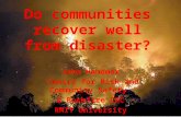 Do communities recover well from disaster?