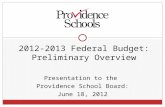 2012-2013 Federal Budget: Preliminary Overview