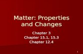 Matter: Properties and Changes