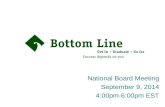 National Board Meeting September 9, 2014 4:00pm-6:00pm EST