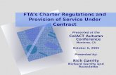 FTA’s Charter Regulations and Provision of Service Under Contract