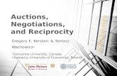 Auctions,  Negotiations, and Reciprocity