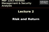 MBF 2263 Portfolio Management & Security Analysis