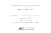 A new script for financing higher education What can SHEEO’s do?