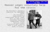 Hoover urges voluntary help for the crisis
