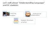 Let’s talk about “Understanding Language” and EC students