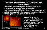 Today in Astronomy 102: energy and black holes