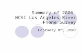 Summary of 2006  WCVI Los Angeles River Phone Survey