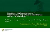 Progress: Implementation of Correctional Supervision and Parole Board:  Klerksdorp