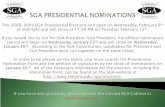 SGA PRESIDENTIAL NOMINATIONS