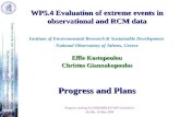 WP5.4 Evaluation of extreme events in observational and RCM data
