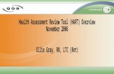 Health Assessment Review Tool (HART) Overview November 2006 Ollie Gray, RN, LTC (Ret)