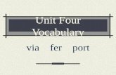 Unit Four Vocabulary