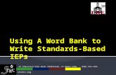Using A Word Bank to Write Standards-Based IEPs