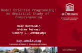 Model Oriented Programming: An Empirical Study of  Comprehension