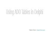 Using ADO Tables in Delphi