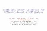Exploiting Content Localities for Efficient Search in P2P Systems