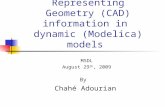 Representing Geometry (CAD) information in  dynamic (Modelica) models