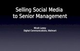 Selling Social Media  to Senior Management