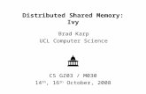 Distributed Shared Memory: Ivy
