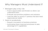 Why Managers Must Understand IT