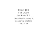 Econ 100 Fall 2010 Lecture 3.1