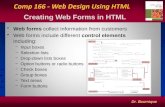 Creating Web Forms in HTML