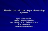 Simulation of the Argo observing system