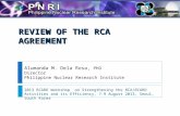 REVIEW OF THE RCA AGREEMENT