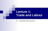 Lecture 1:  Trade and Labour