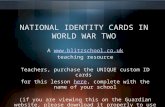 NATIONAL IDENTITY CARDS IN WORLD WAR TWO