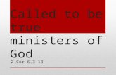Called to be true ministers of God