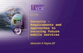 June 2004 Security – Requirements and approaches to securing future mobile services