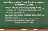 Age-Appropriate Transition Assessment November 9, 2011