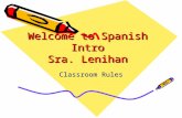 Welcome to Spanish Intro Sra. Lenihan