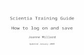 Scientia Training Guide How to log on and save
