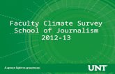 Faculty Climate Survey School of Journalism 2012-13