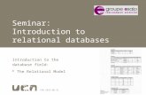 Seminar: Introduction  to relational databases