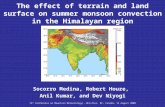 The effect of terrain and land surface on summer monsoon convection in the Himalayan region