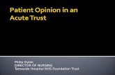 Patient Opinion in an  Acute Trust