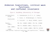 Anderson transitions, critical wave functions,  and conformal invariance