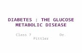 DIABETES : THE GLUCOSE METABOLIC DISEASE