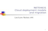 NETE4631 Cloud deployment models  and migration